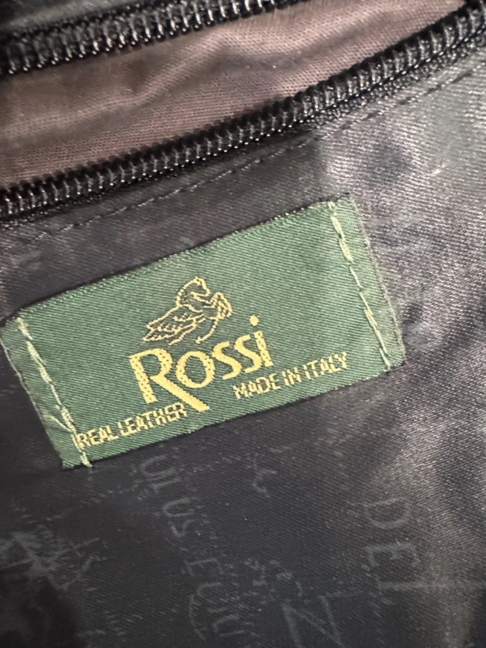 Bruno Rossi Vintage Black Leather Backpack Bag - Made in Italy